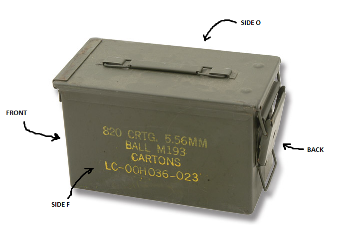 sides of a 556 millimeter ammo box picture